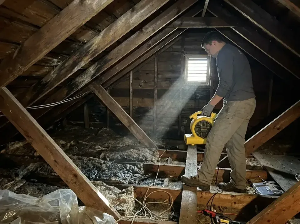 attic-water-damage-drying-proc-007 — frequently asked questions, Emergency Water Extraction & 24/7 Flood Response in Lansfor…